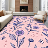 Celestial Wildflower Garden with Mushrooms and Starry Night Motifs(Pink)