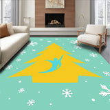 Zen Holiday Pose Mindful Greeting Arch Doormat(Turquoise)