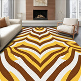 Retro Chevron Wave with Mid Modern(Brown)