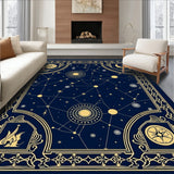 Celestial Constellation Map with Cosmic Navigation (Blue)