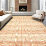 Artistic Area Abstract Geometric Design in Beige and Tangerine(Beige)