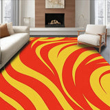 Abstract Swirl Contemporary Art Inspired Accent(Red)