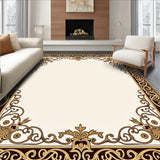 Elegant Damask Motifs with Delicate Interlocking Scrollwork(Brown)