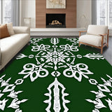 Sparkling Winter Snowflake Medallion Floor with Crystalline(Green)