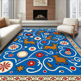 Artisan Spotted with Festive Whimsical Flourishes(Blue)