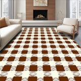 Farmhouse Checkered Entry with Fall Seasonal(Brown)