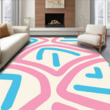 Abstract Nordic Maze with Interlocking Angles and Gradient(Pink)