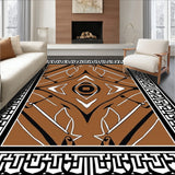 Monochrome Interlocking Chevron with Art Influence(Brown)