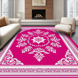 Cascading Petal Medallion with Ornate Botanical Borders (Pink) - ODIKA
