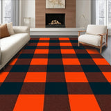 Buffalo Check Entryway with Classic Gingham Style(Orange)