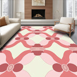 Contemporary Interlocking Ellipse with Blush Hues and Artistic Flair(Pink)