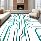 Abstract Circuit Board Technology Round(Teal)