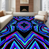 Vivid Zigzag With Dynamic Light Streaks (Blue)
