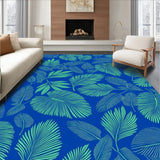 Tropical Leaf Canopy with Dense Foliage Botanical Print (Blue)
