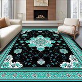 Trendy Black Teal Geometric Blend(Black)