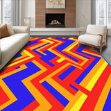 Chevron Zigzag Contemporary Accent Decorative Floor Covering(Red)