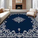Classic Botanical Flourish Timeless Scrollwork Sophisticated(Blue)