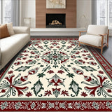 Traditional Paisley Medallion with Festive Holiday Motifs(Burgundy)