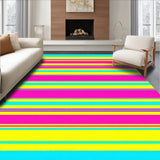 Fiesta Color Stripe Rug for Spaces(Yellow)