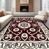 Classic Palmette With Intricate Floral Trellis and Scroll Accents (Brown)