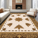 Heritage Scroll Medley Featuring Repeating Lotus Motifs and Details(Brown)