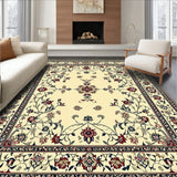 Machine Traditional Beige Easy Clean Non Shedding(Beige)