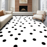 Pere Modern Charcoal Spotted Shag Contemporary Elegant(Black)