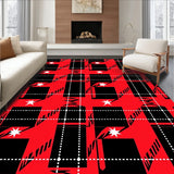 Festive Plaid Checkered Stars Winter Style(Red)