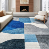 Ultra Soft Area Rug, Non Slip, Stain Resistant, Washable Area Rugs for Living Room, Bedroom, Modern Abstract Easy Care Living Room(Blue)