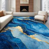 Vibrant Abstract Flowing Shapes(Blue)