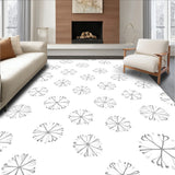 Snowflake Embossed Decorative Floor Covering (Gray)