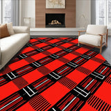 Rustic Cabin Plaid With Twisted Stripe Detailing(Red)