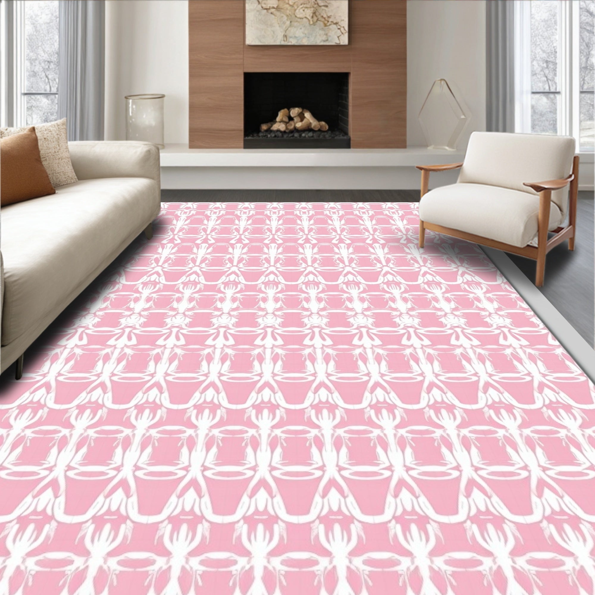 Interlocking Lattice Dream with Subtle Nordic Influence (Pink) - ODIKA