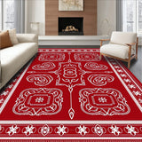 Nordic Crystal Swirl Decorative Accent Throw(Red)