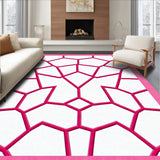 Hexagonal Honeycomb Textured Modern Luxury Interior Accent (Pink)