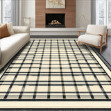 Geometric Checkers with Beige and Cream Accents(Beige)