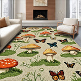 Ultra Soft Area Rug, Non Slip, Stain Resistant, Washable Area Rugs for Living Room, Bedroom, Creative Beige Kitchen Decor Non-Slip Mats(Beige)