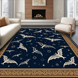 Enchanted Night Sky Astronomy with Flying Bat Silhouettes(Blue)