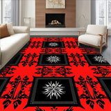 Winter Pine Bough Plaid with Nordic Inspired Accents(Red)