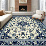 Vintage Boho Blue Beige Area for(White)