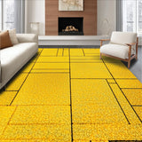 Ultra Soft Area Rug, Non Slip, Stain Resistant, Washable Area Rugs for Living Room, Bedroom, Modern Geometric Boxes(Yellow)
