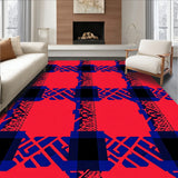 Rustic Farmhouse Lattice with Contemporary Plaid Motif(Red)