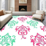 Elegant Botanical Swirl Damask Transitional Symmetrical(Pink)