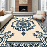 Boho Ornate Latticework Medallion With Floral Accent(Beige)