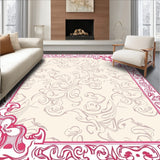Classic Damask Scrollwork Slip Resistant (Pink)