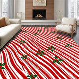 Cane Stripe Holiday Entry Festive Seasonal Decoration(Red)