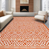 Ultra Soft Area Rug, Non Slip, Stain Resistant, Washable Area Rugs for Living Room, Bedroom, Classic Vivid Living Room Non-Slip Area Rug(Orange)
