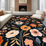 Luxurious Floral Accents in Dark(Black)