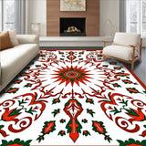 Autumn Harvest with Intricate Botanical Motifs(Red)