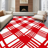Classic Gingham Grid Design with Alternating Configuration(Red)